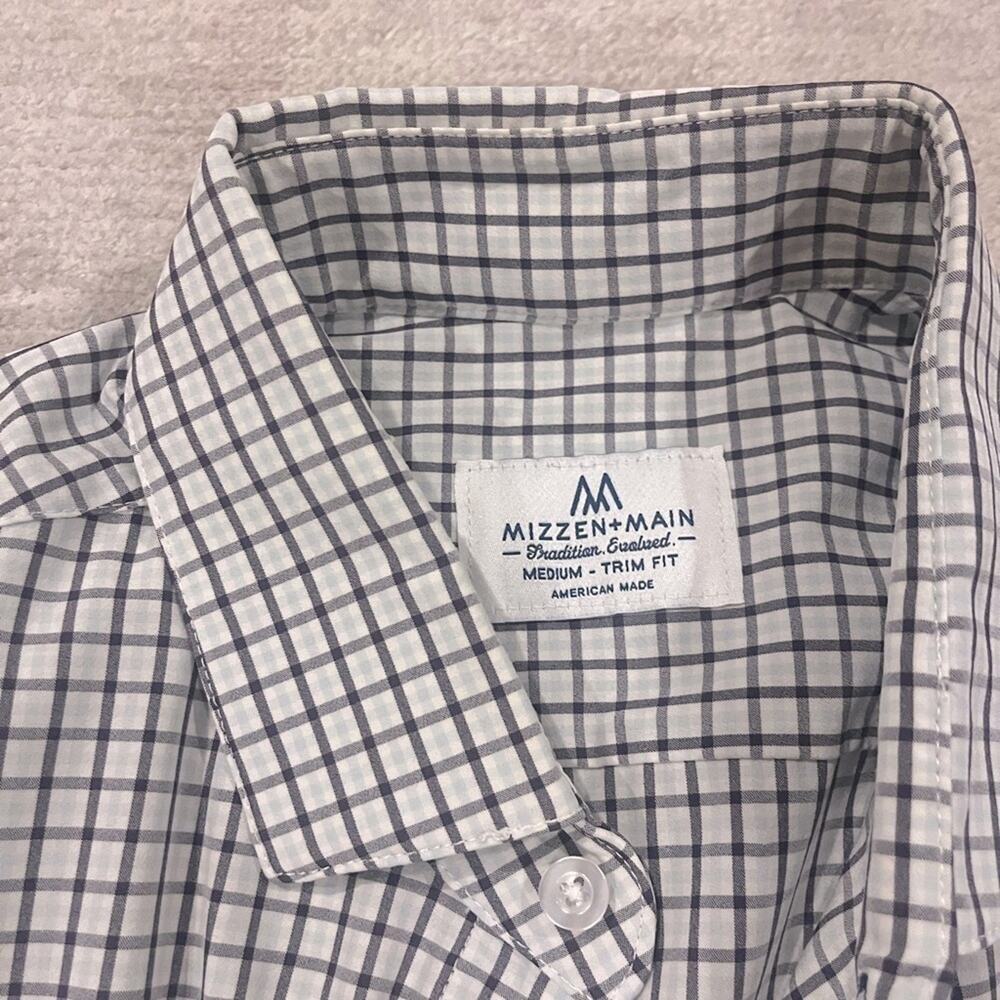 Mizzen and Main Tradition Evolved Button Down Dress Shirt Light Blue and Purple - Picture 3 of 5